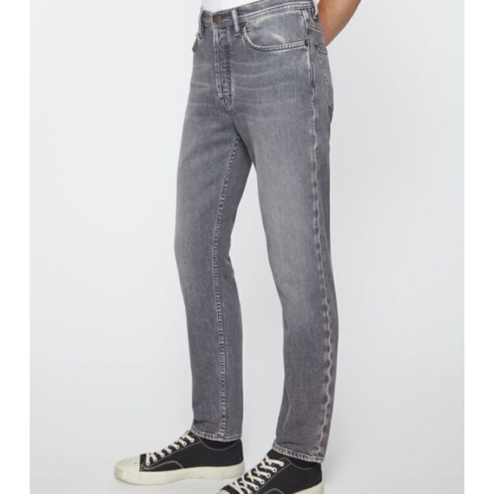 ACNE Studios Men's Slim Fit Pin Tar Grey Italian Jeans Denim Size 26 x 34‎